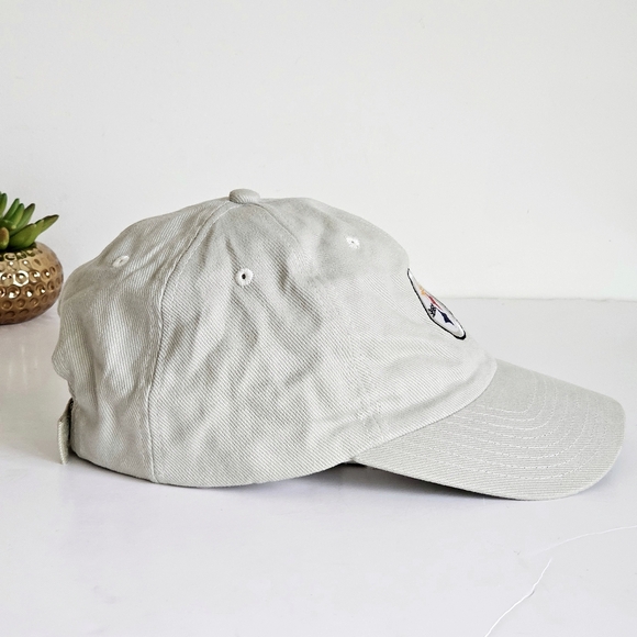 Vintage NFL Steelers Pittsburgh Hat Y2K Khaki Strapback Cotton Cap H12 - Picture 7 of 15